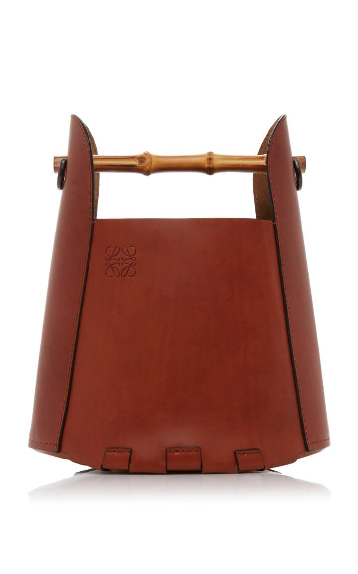 Moda Operandi Loewe Bamboo Leather Bucket Top Handle Bag