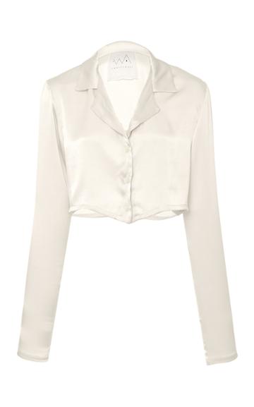 Awaveawake Silk Button Down Top