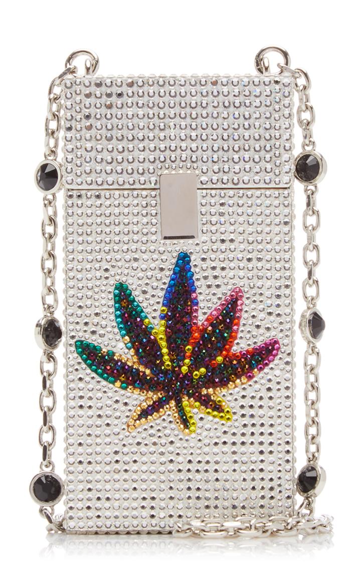 Moda Operandi Judith Leiber Couture Crystal Leaves Crossbody Bag