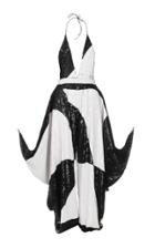 Moda Operandi Balmain Two-tone Sequined Halter Jumpsuit Size: 36