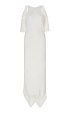 Moda Operandi Cushnie Crepe De Chine Cape Dress Size: 0