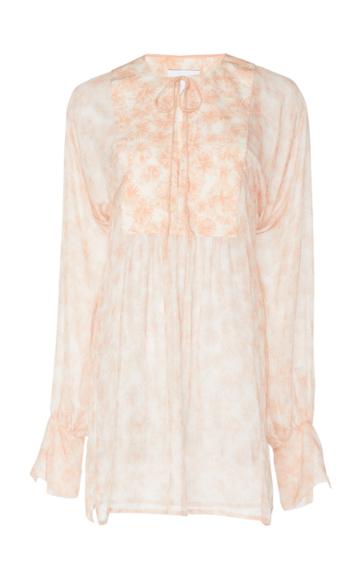 Noon By Noor Van Silk Tie Front Shirt