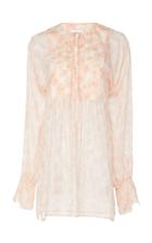 Noon By Noor Van Silk Tie Front Shirt