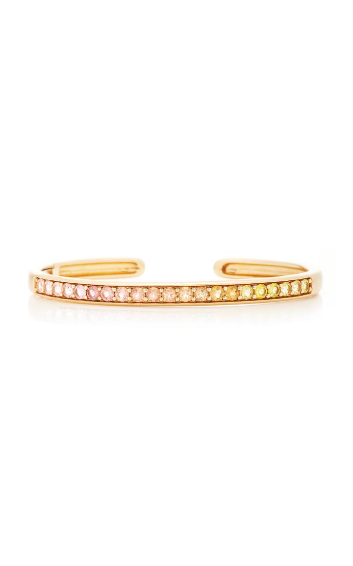Moda Operandi Jane Taylor One Of A Kind Cirque Hinged Oval Cuff With Sunrise Tourmal