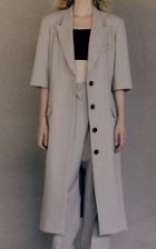 Moda Operandi Low Classic Long Wool-blend Short-sleeve Blazer