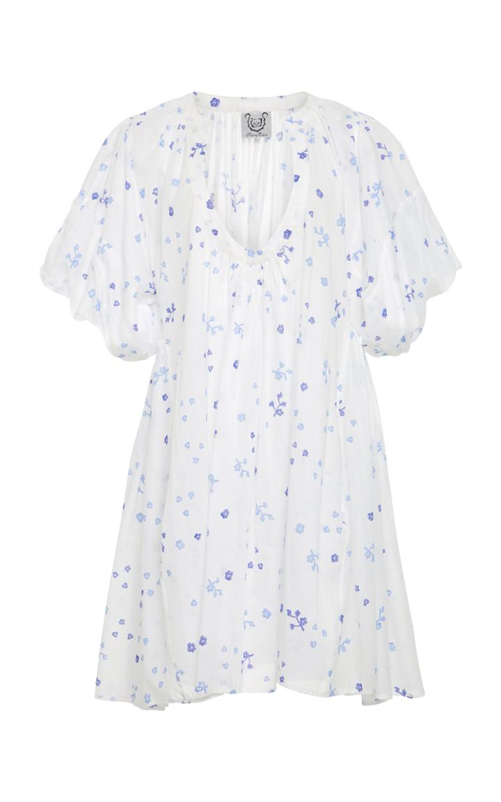 Thierry Colson Shanta Embroidered Cotton-voile Mini Dress