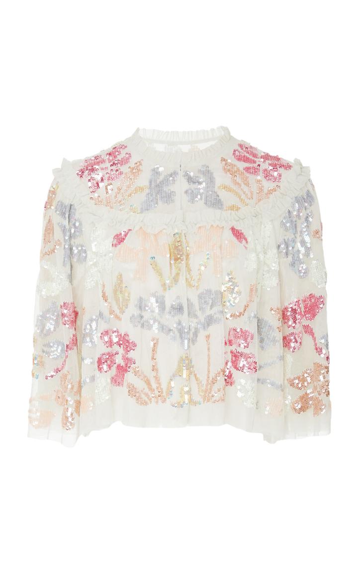 Needle & Thread Deconstructed Sequin Jacket Size: L