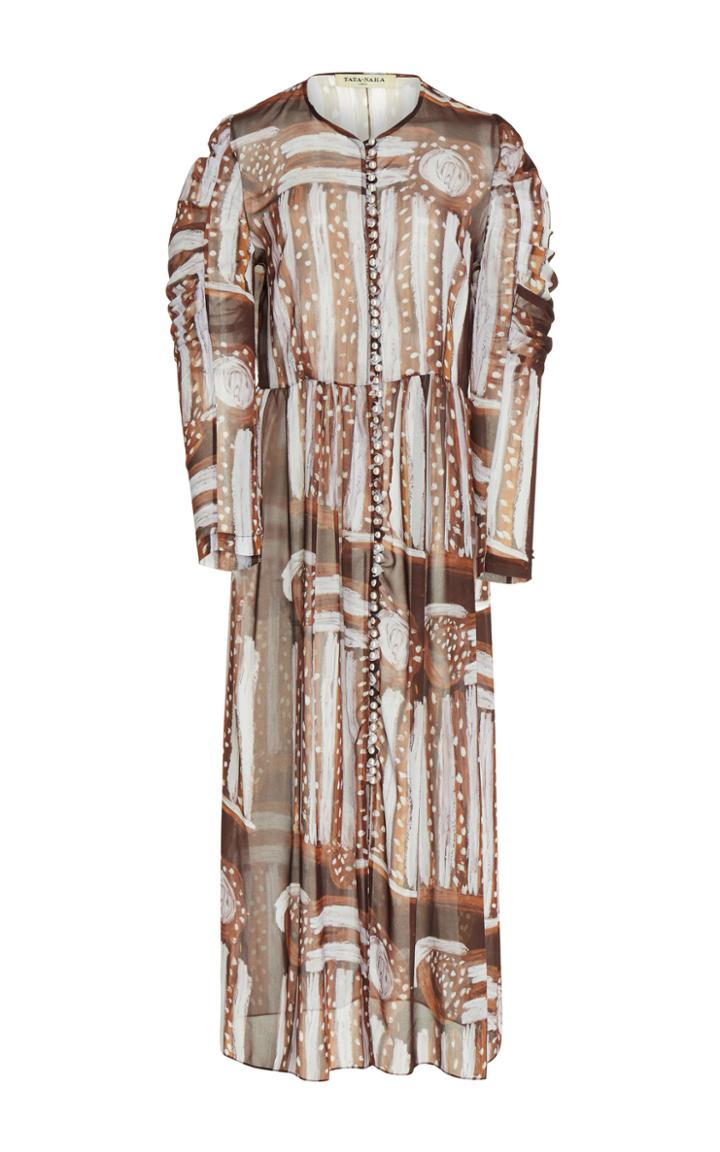 Tata Naka Button Down Print Dress