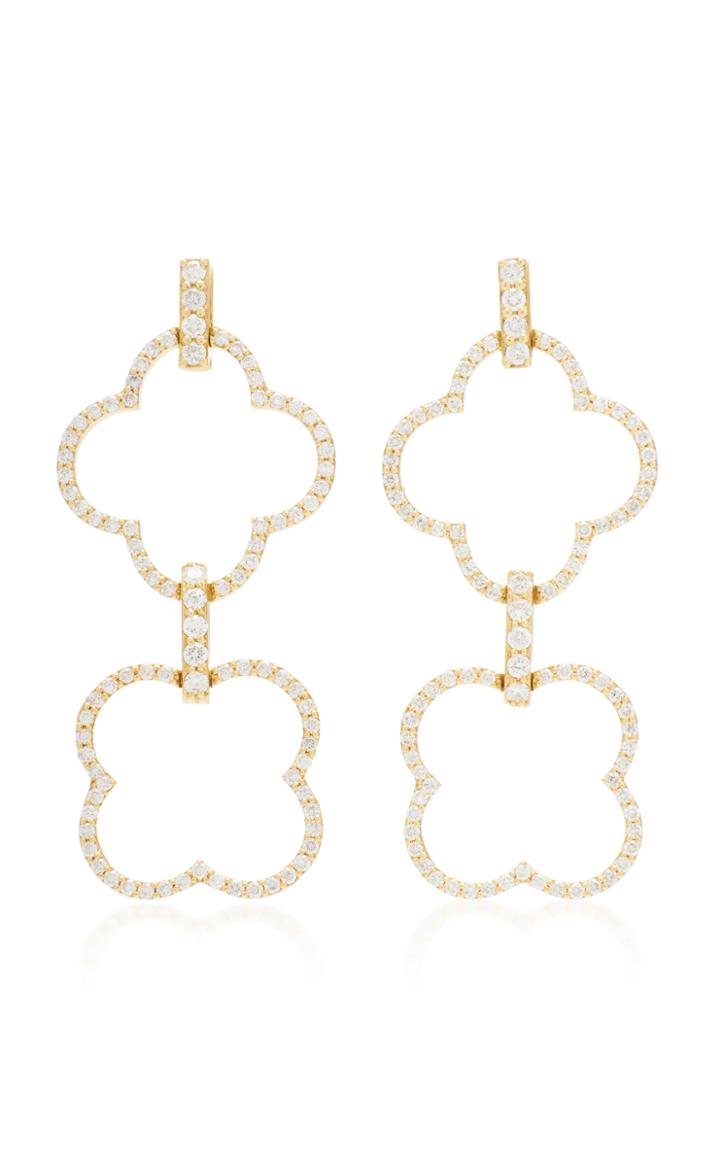 Ashley Mccormick 18k Gold Diamond Earrings