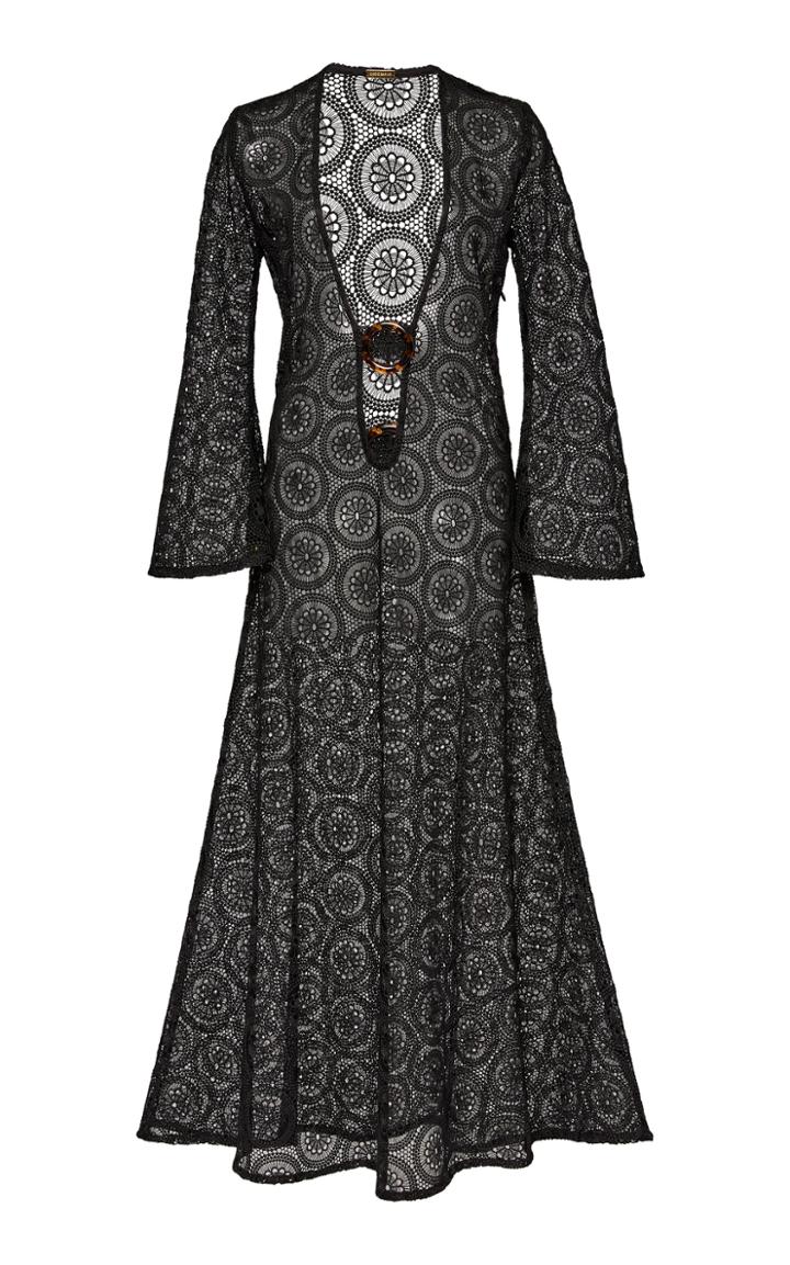 Dodo Bar Or Jane Sheer Lace V-neck Maxi Dress