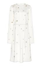 Marni Embellished Satin Midi Dress