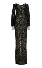 Moda Operandi Pamella Roland Crystal-embellished Lace Off-the-shoulder Gown