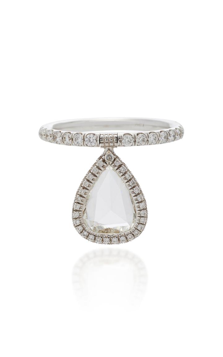 Nina Runsdorf 18k White Gold Diamond Flip Ring