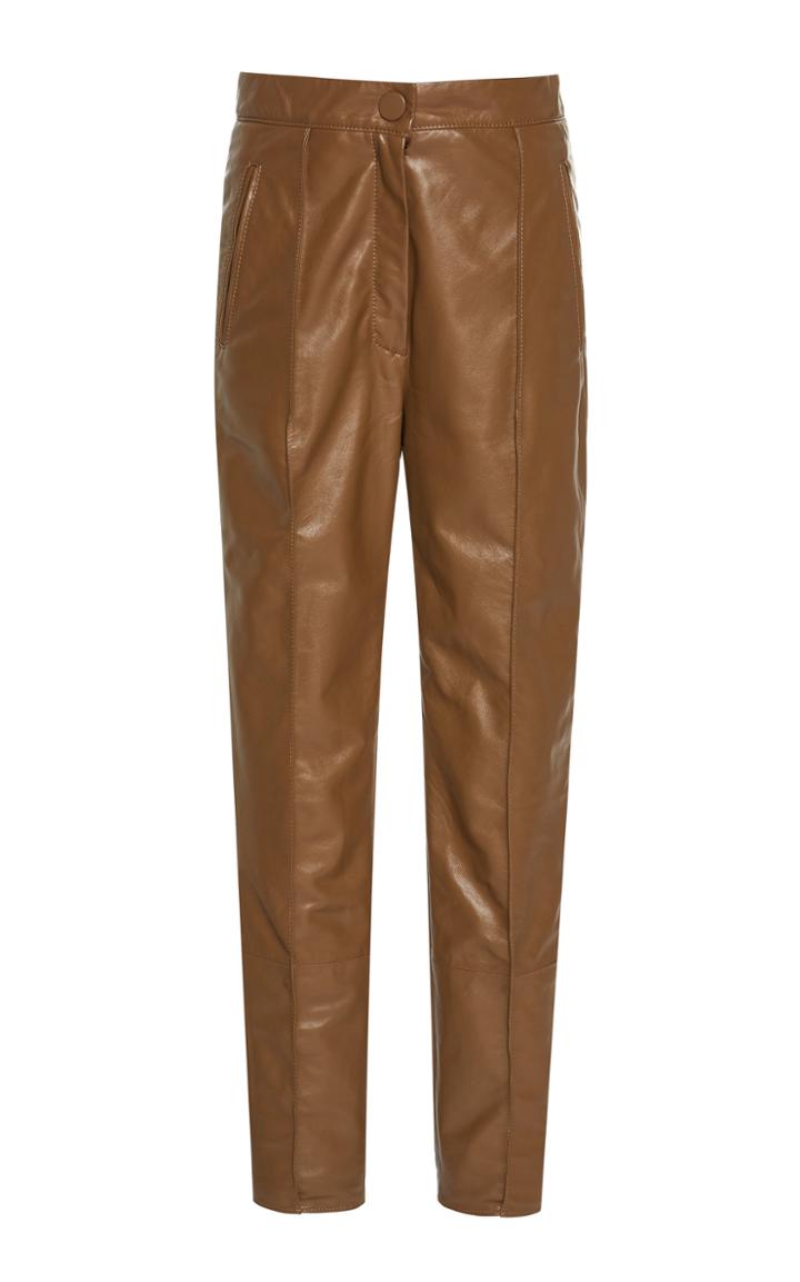 Petar Petrov Hogan Leather Straight-leg Pants