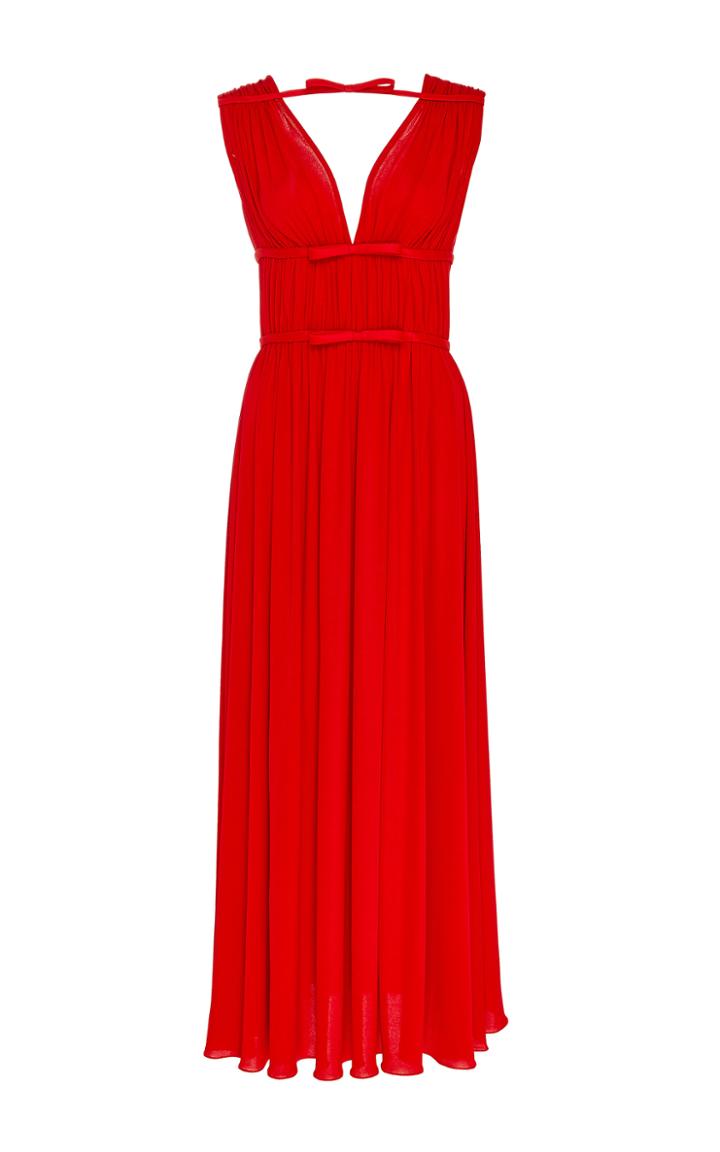 Giambattista Valli V Neck Midi Dress