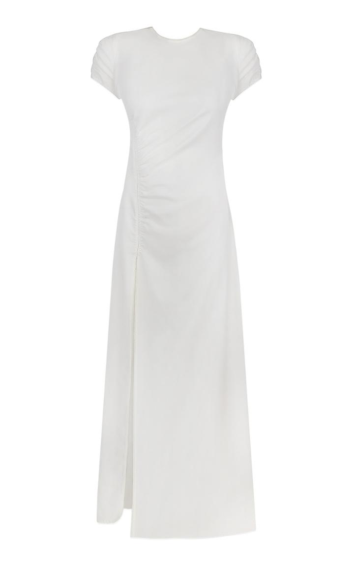 Moda Operandi Anna October Magnolia Ruched Slit Maxi Dress
