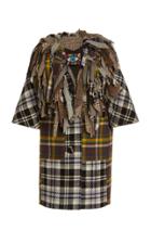 Moda Operandi Libertine Fringe-trimmed Mixed Plaid Coat