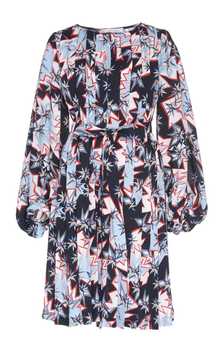 Dice Kayek Printed Pleated Dress