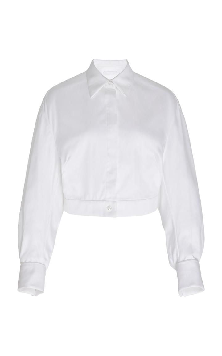 Moda Operandi Unttld Open Back Cropped Shirt Size: 2