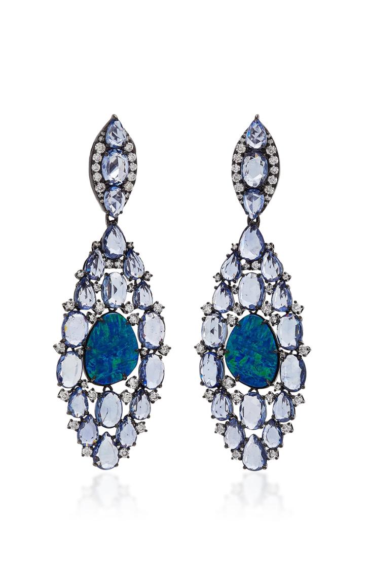 Sutra Black Opal Drop Earrings