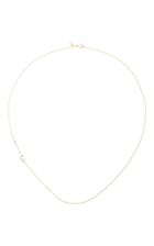 Sydney Evan Yellow Gold Side Oriented Necklace With Diamonds And Pink Sapphire