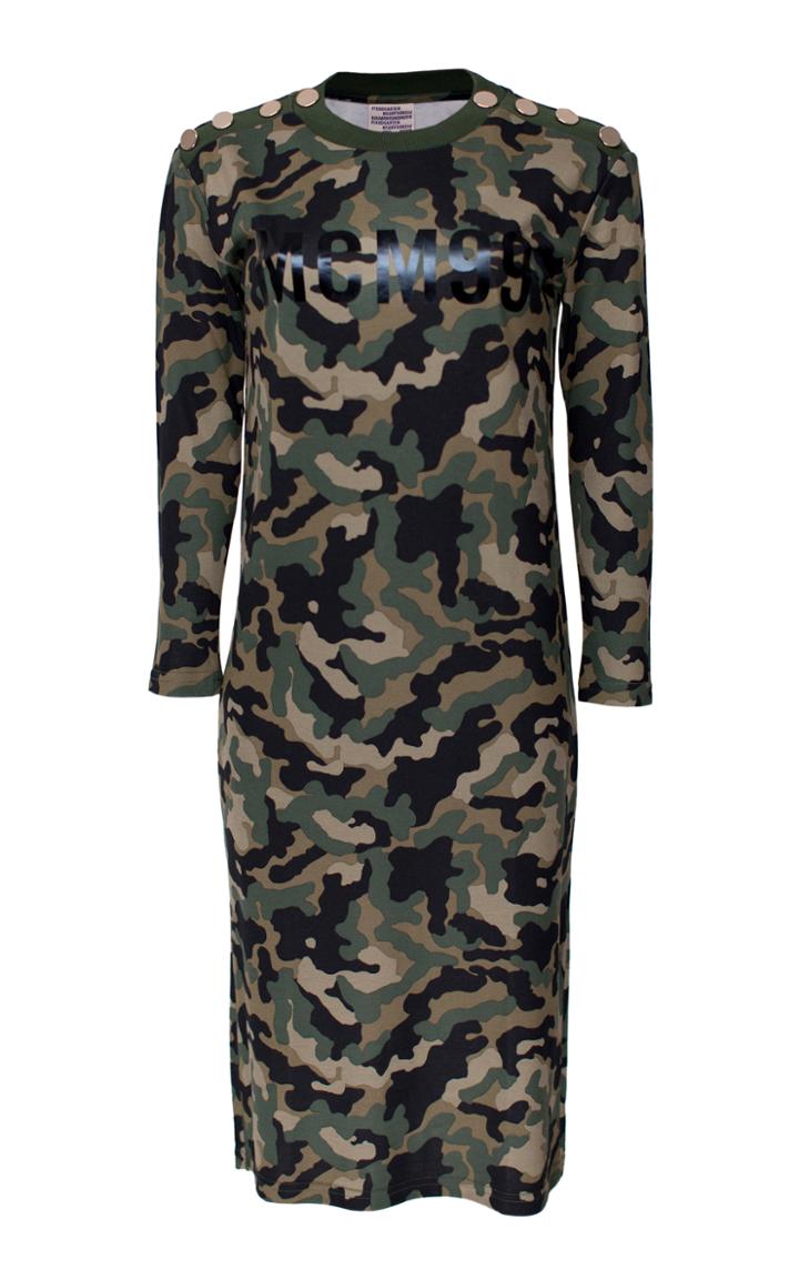 Baum Und Pferdgarten Janny Camouflage Studded Dress
