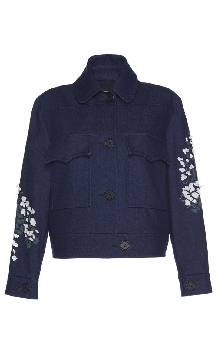 Giuseppe Di Morabito Floral Embroidered Denim Jacket