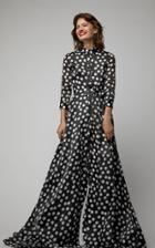 Carolina Herrera Silk Polka-dot Trench Gown