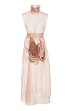 Lake Studio Sleeveless Embroidered Sheer Dress