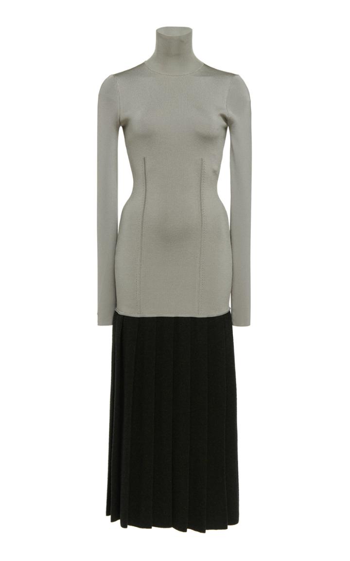 Victoria Beckham Long Sleeve Drop Hem Dress