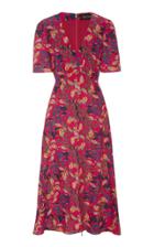Saloni Eden Floral-print Silk Midi Dress