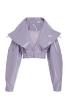 Christian Siriano Faux Patent Leather Moto Jacket