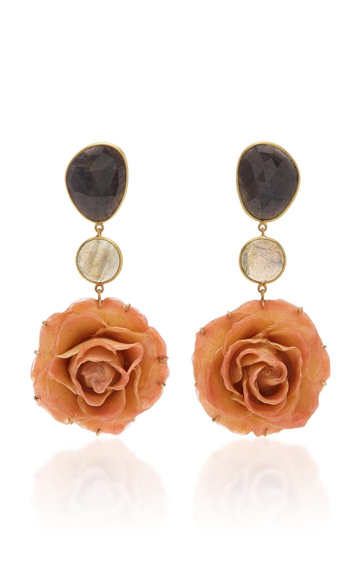 Bahina One Of A Kind Real Rose Earrings