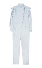 Isabel Marant Toile Gayle Ruffled Cotton Chambray Jumpsuit