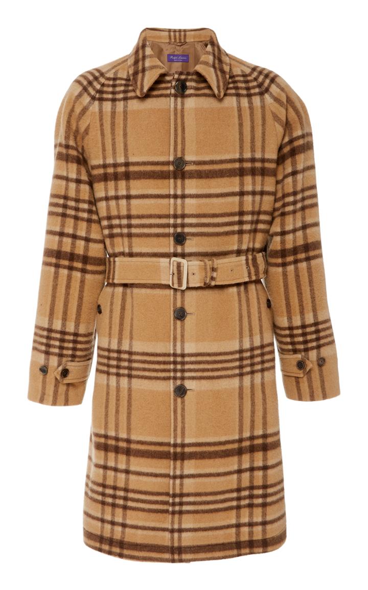 Ralph Lauren Belted Plaid Coat