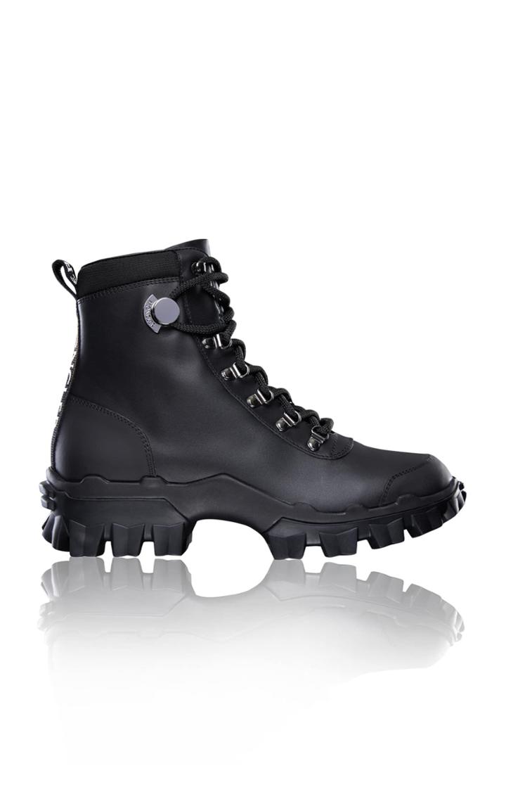 Moncler Helis Leather Lug-sole Ankle Boots