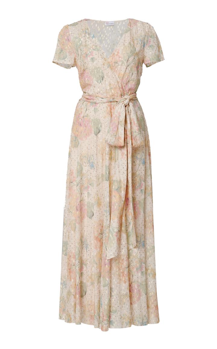 Red Valentino Floral Wrap Dress