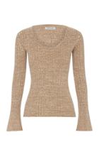 Anna Quan Daria Ribbed-knit Cotton Top