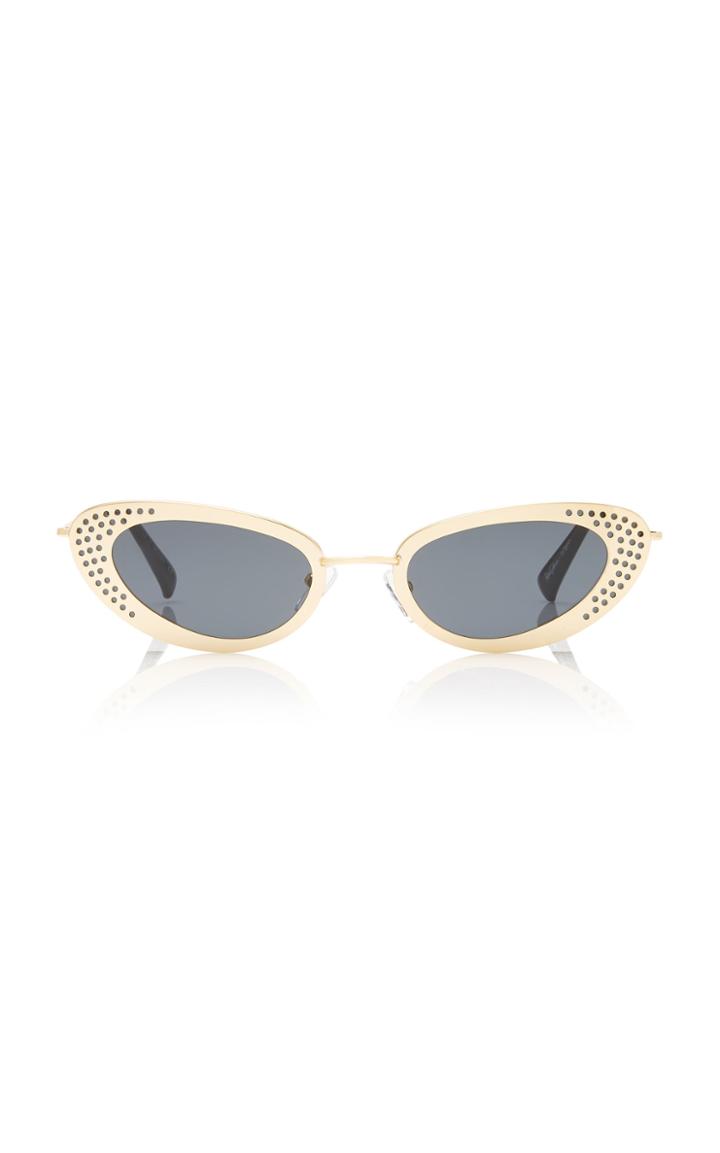 Adam Selman X Le Specs The Royale Metal Cat-eye Sunglasses