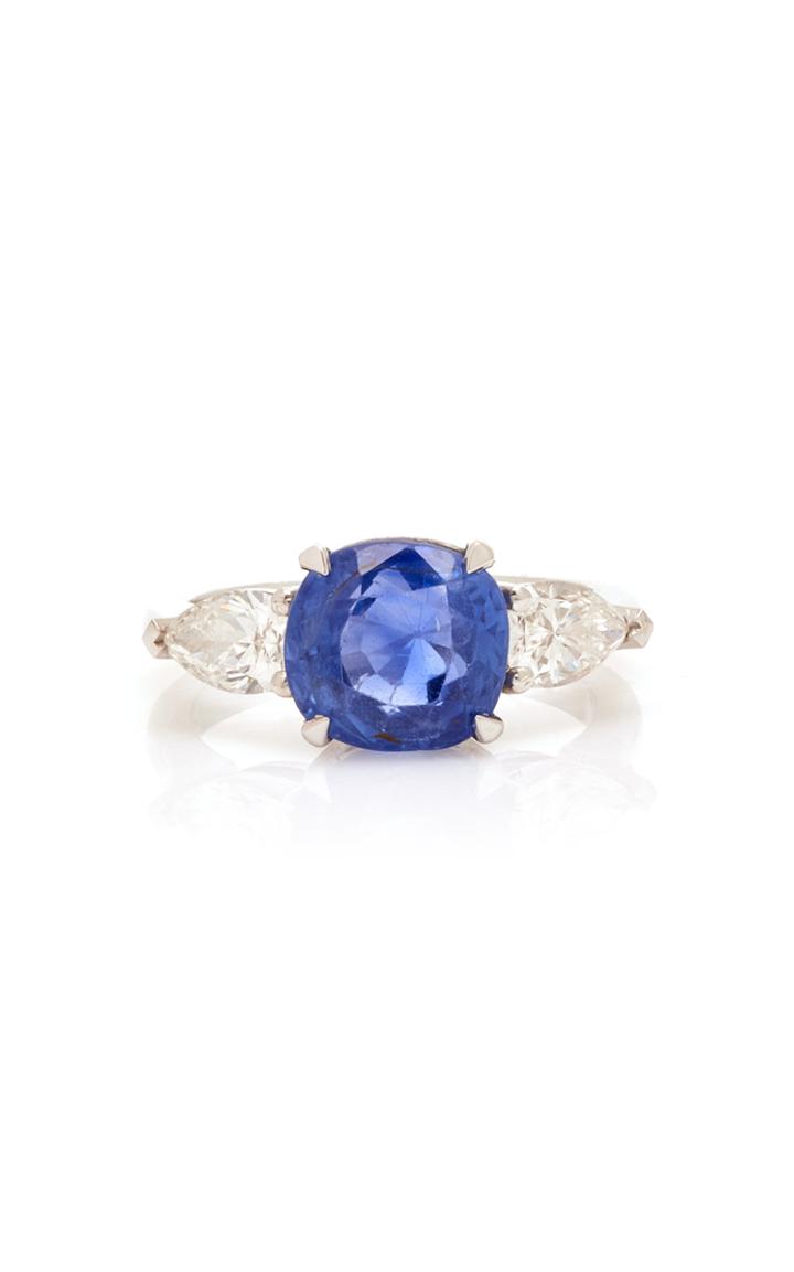 Maria Jose Jewelry 18k White Gold Sapphire And Diamond Ring