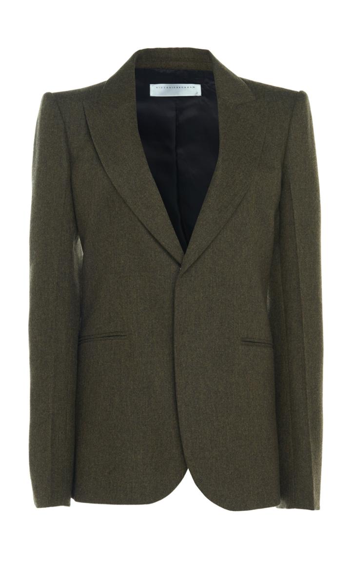 Victoria Beckham Wool-blend Notched Lapel Blazer