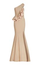 Lana Mueller Efia One Shoulder Ruffle Gown