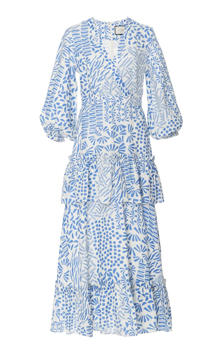 Alexis Tereasa Cotton Abstract Midi Dress