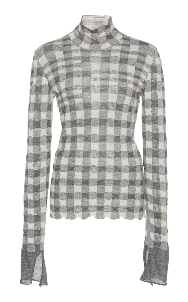 Mrz Dolcevita Jacquard Mock Neck Top