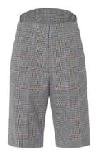 Pushbutton Corseted-back Bermuda Cotton Shorts