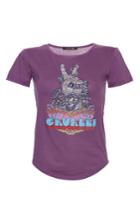 Roberto Cavalli Purple Screen Print T-shirt