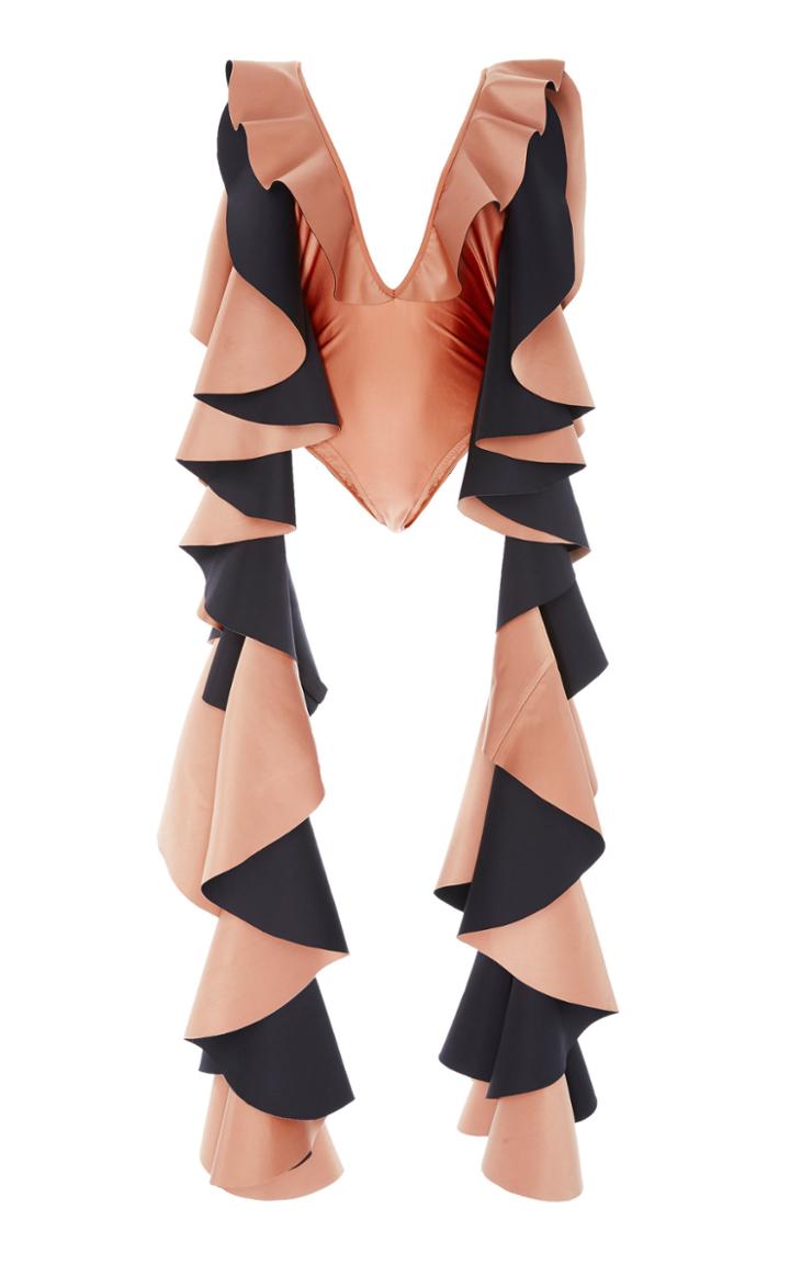 Agua De Coco One Piece With Dramatic Sleeves