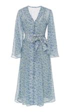 Luisa Beccaria Button Up Floral Midi Dress