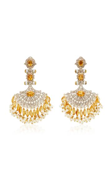 Sanjay Kasliwal Citrine Fringe Earrings