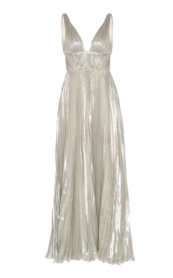Maria Lucia Hohan Riley Lurex Chiffon Midi Dress